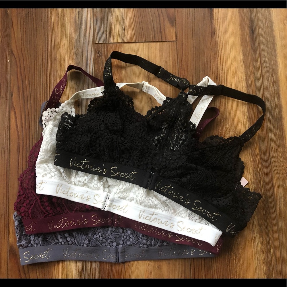 Victoria’s Secret Lace Bralettes, Bundle of 4